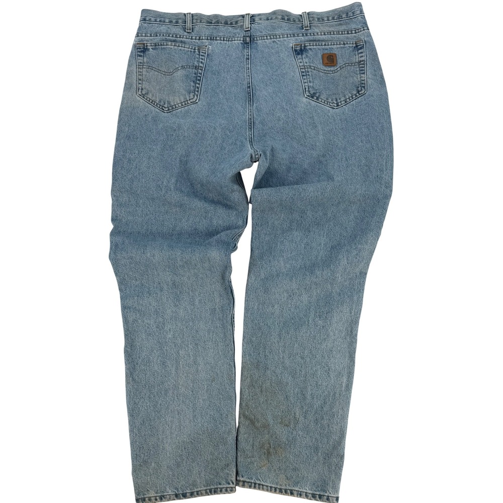 Carhartt B18 Light Wash Jeans 44x34‎ Traditional Fit Faded Workwear